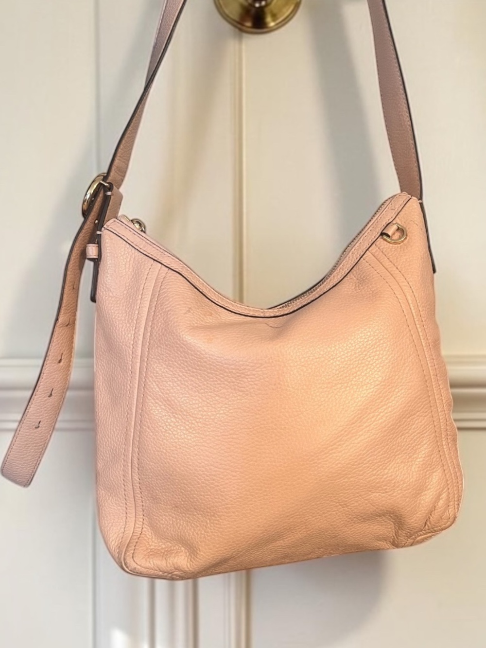 Michael Kors Blush Pink Leather Hobo Bag